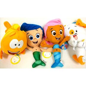 Good Stuff Bubble Guppies Gil, Molly, Mr Grouper, Bubble Puppy 4 Plush Doll 8 inches