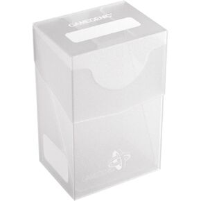 Gamegenic Mini-American Card Holder 60+, Durable Deck Box for 60 Single-Sleeved Cards, Self-Locking Lid with Cobra Neck Technology, Includes Flex Card Divider, Clear Color