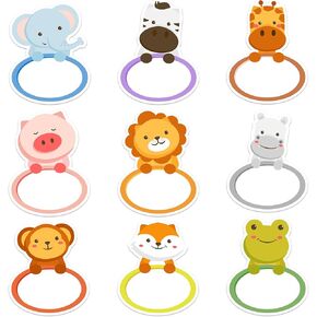 45 PCS Adorable Animals Paper Cutouts for Classroom Decor, Jungle Animals Name Tags Student Name Plates for Teacher Back to School Classroom Cubbies Desk Bulletin Board Decorations