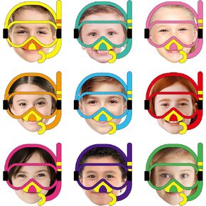 45 Pcs Summer Diving Cutouts Colorful Diving DIY Cut-Outs Scuba Dive Mask Paper Cutting with 100 Pcs Glue Points for Photo Crafts Party Classroom Bulletin Board