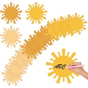 120 Pcs Sun Cutouts Card 3.9 x 3.9 inch First Trip Around The Sun Bulletin Board Sun Shape Paper Cuts Retro Party Baby Shower Wall Decorations Classroom Bulletin Board Supplies