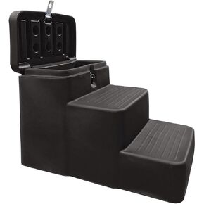 Horsemen's Pride 3 Step Mounting Block with Storage, Black