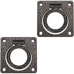 Schneiders Easy-Up Pro Safety Cross Tie Ring | Heavy-Duty Steel | Rust-Resistant Gray Armor Finish | Ideal for Cross Ties, Stall Ties & Feed Buckets | Set of 2 | Color Gray Armor