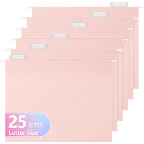 Hanging File Folders Letter Size,Pastel Colors,6 Pack Hanging File Folders with 1/5-Cut Tabs,Heavy Duty 1 Inch Expansion,Stay Organized for Your Home and Office Bulk File,Documents and Paper
