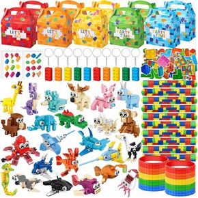 Building Blocks Party Favors with Animal Building Blocks for Kids Birthday Party Supplies