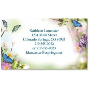 Colorful Images Cheerful Florals Personalized Business Cards - 2" x 3 1/2", 250 Single Sided Personal Custom Card Bundle Printed on Heavy Duty 80# Cover Paper Stock