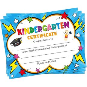 30pcs Preschool Certificates Paper, Kindergarten Graduation Gifts Diploma Certificate of Achievement Decorations for Printing, End of Year Student Gifts Graduation Ceremony Award Certificates in Saudi Arabia