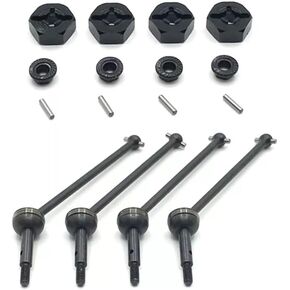 1 Set Black Upgrade CVD Drive Shaft Kit Compatible with WLtoys 1/14 144001 1/12 124016 124017-19