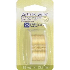Artistic Wire 26 Gauge 15yd-Non-Tarnish Brass