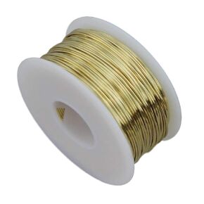 24 Ga Round Half Hard Yellow Brass Wire (1/4 Lb. - 215 Ft. Spool)