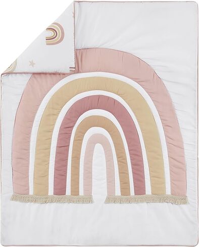 Sweet Jojo Designs Blush Pink Shabby Chic Girl Baby Mini Crib Bedding Set Infant Nursery Room Newborn Blanket Portable Pack n Play Sheets 3pc Solid Rose Elegant Ruched Diamonds Classic Princess Harper in Saudi Arabia