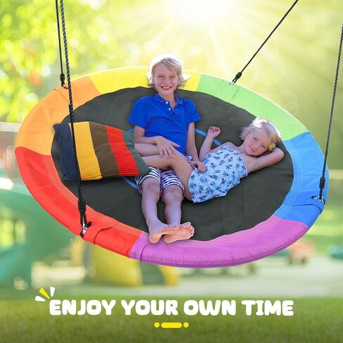 أرجوحة شجرة صحن كبيرة مقاس 60 بوصة من Trekassy للأطفال والكبار 900D أكسفورد مقاومة للماء مع قطعتين من الأشرطة المعلقة in Kuwait