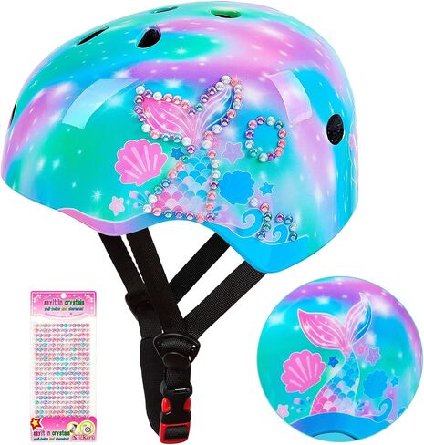 Kids Bike Helmet Skateboard Helmet for 8-13 Years Kids Girls Youth Bicycle Helmet Adjustable Butterfly Scooter Helmets Roller Skating Cycling Helmet with DIY Stickers in Saudi Arabia