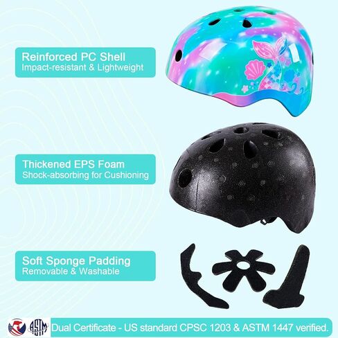 Kids Bike Helmet Skateboard Helmet for 8-13 Years Kids Girls Youth Bicycle Helmet Adjustable Butterfly Scooter Helmets Roller Skating Cycling Helmet with DIY Stickers in Saudi Arabia