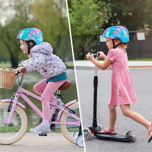 Kids Bike Helmet Skateboard Helmet for 8-13 Years Kids Girls Youth Bicycle Helmet Adjustable Butterfly Scooter Helmets Roller Skating Cycling Helmet with DIY Stickers in Saudi Arabia