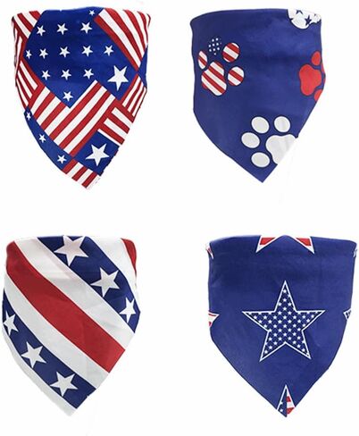 American Flag Dog Bandana - Adjustable Patriotic Pet Scarf for All Breeds, Breathable Quick-Dry Fabric, Year-Round Use for Holidays & Daily Walks，Dog Bandanas ，USA Bandana, girl dog bandana in Saudi Arabia