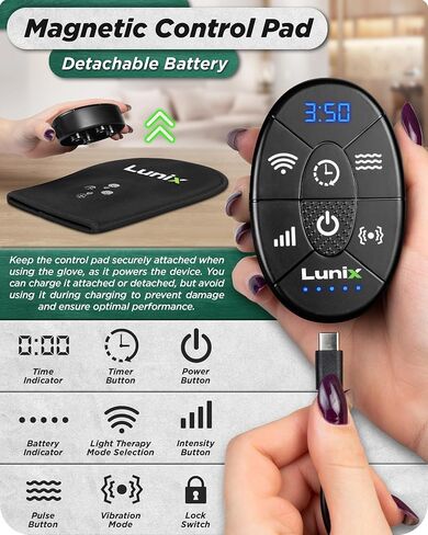 Lunix LX16 Red Light Therapy Belt, Near Infrared Light and Red Light Therapy to Improve Circulation, Relax Muscles, Black in Saudi Arabia