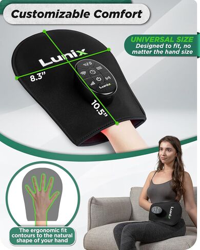Lunix LX16 Red Light Therapy Belt, Near Infrared Light and Red Light Therapy to Improve Circulation, Relax Muscles, Black in Saudi Arabia