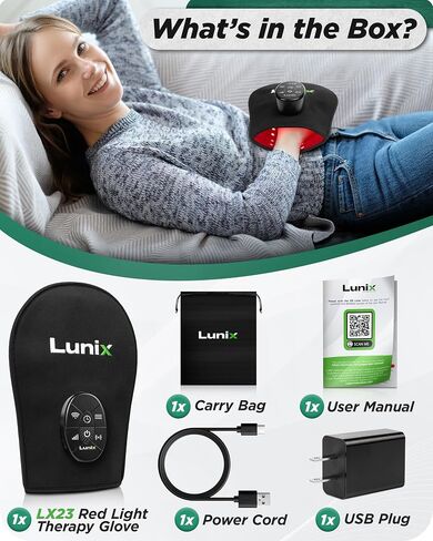 Lunix LX16 Red Light Therapy Belt, Near Infrared Light and Red Light Therapy to Improve Circulation, Relax Muscles, Black in Saudi Arabia