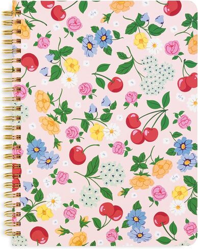 ban.do Rough Draft Mini Spiral Notebook with Saying, 8.5" x 6.75" with Pockets and 160 Lined Pages, Strawberry Fields in Kuwait