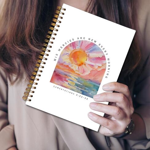 Jinyo Whale Shark Chark Notebook للنساء الرجال ، أشعيا 43: 2 دفتر اليومية اليومية للكتاب المقدس ، مجلة الصلاة الدينية للمرأة ، مجلة ملاحظات الكنيسة ، دفتر ملاحظات الكتاب المقدس 5.5x8.3 بوصة (Beige) in Kuwait