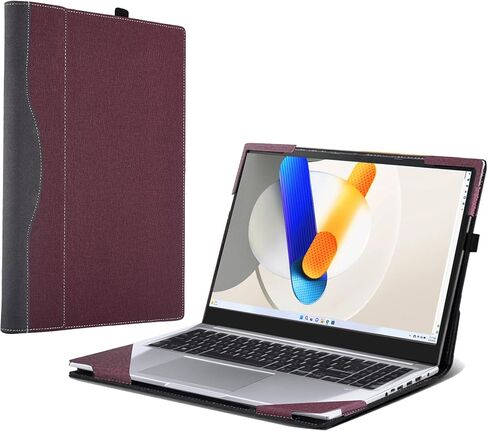حالة الكمبيوتر المحمول لـ ASUS Vivobook 16x 1605 | x1605za | x1605ea | x1605pa | x1605va | x1605vap | x1603 [ملاحظة نماذج أخرى] حالة شاملة للقطعة 16 "PU Leather Prapt Shell (WINE RED) in Kuwait