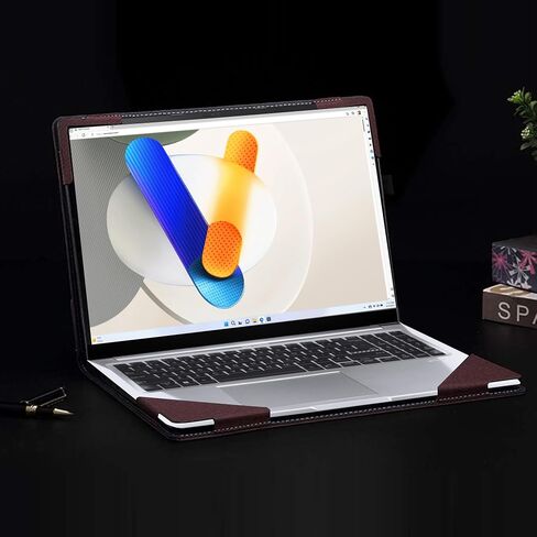 حالة الكمبيوتر المحمول لـ ASUS Vivobook 16x 1605 | x1605za | x1605ea | x1605pa | x1605va | x1605vap | x1603 [ملاحظة نماذج أخرى] حالة شاملة للقطعة 16 "PU Leather Prapt Shell (WINE RED) in Kuwait