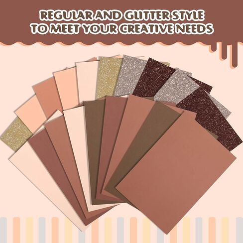 Feifeiya 48 Pack EVA Foam Sheets Crafts, 7.87 x 11.81 Inch Assorted Colors Glitter Sparkles Foam Paper for Classrooms Scrapbook Gift DIY Cutters Card Handicraft (Rainbow Color) in Saudi Arabia