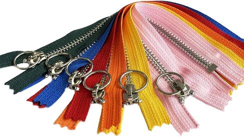 ykk #5 الألومنيوم مع سحب حلقة الشق (مزيج من 6 ألوان موسمية الساخنة) 6 أجهزة كمبيوتر سحاب معدني مغلق للحقيبة الصغيرة أو الحقيبة 4 " - 9" (9 بوصات) in Kuwait