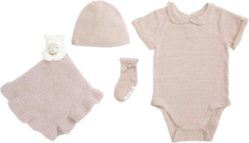Barefoot Dreams CozyChic Ultra Lite Eyelet Baby Bundle for Girls-4 Pieces in Saudi Arabia