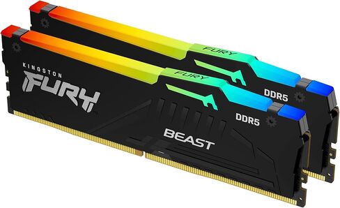 Kingston FURY Beast RGB White 64GB (4x16GB) 5600MT/s CL40 DDR5 XMP DIMM | Overclocking | Plug N Play | Intel XMP 3.0 | Kit of 4 | KF556C40BWAK4-64 in Saudi Arabia