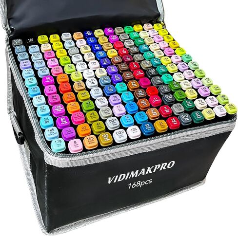 80 Colors Alcohol Markers with Base, Art Markers for Students and Adults Comics Sketching Illustration in Saudi Arabia