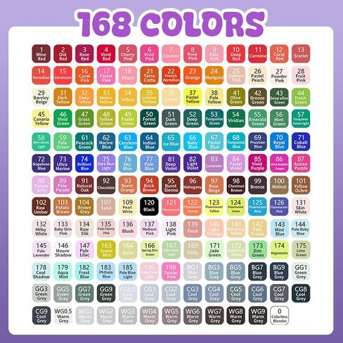 80 Colors Alcohol Markers with Base, Art Markers for Students and Adults Comics Sketching Illustration in Saudi Arabia