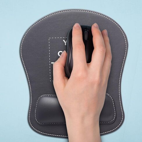 DISCOUNT PROMOS Custom Executive Leatherette Mouse Pads Set of 50, Personalized Bulk Pack - Desk Pads, Premium Office Accessories - Black in Kuwait