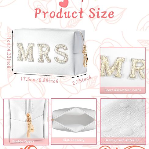 Bride to Be Gift Set, I Do Bride Slippers, Bride Robe Hair Claw Bride Patch MRS Cosmetic Bag Bangle Earrings Necklace (Slippers+Makeup Bag+Robe+Clip) in Saudi Arabia