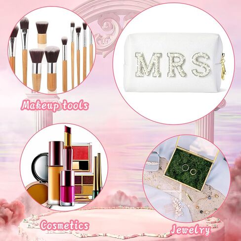 Bride to Be Gift Set, I Do Bride Slippers, Bride Robe Hair Claw Bride Patch MRS Cosmetic Bag Bangle Earrings Necklace (Slippers+Makeup Bag+Robe+Clip) in Saudi Arabia