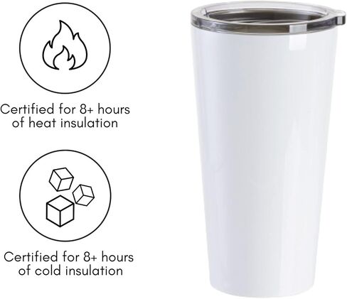 Craft Express 16 OZ Sublimation Tumblers Blanks Glossy White-Stainless Steel Coffee Tumblers Cups Mugs Perfect for Sublimation Oven Crafting-Set of 4 in Saudi Arabia