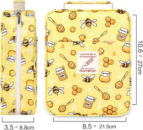 qianshan Pencil Case Holder Slot - Holds 202 Colored Pencils or 136 Gel Pens with Zipper Closure - Large Capacity Pen Organizer for Watercolor Pens or Markers - Perfect for Artist.Fluorescent Puzzle in Kuwait