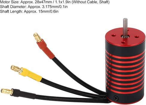 RC Brushless Motor, 2845 Waterproof Motor Rustproof Aluminum Alloy 4 Pole RC Truck Car Boat Motor Replacement for 1/12 1/14 RC Car RC Car 3.175mm Shaft Motor RC Vehicles Truck Update Parts(2800KV) in Saudi Arabia
