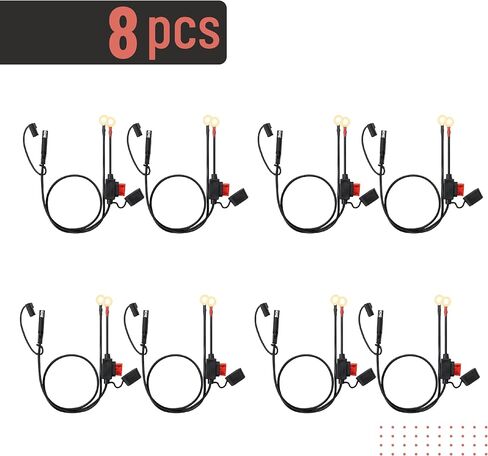 Bates- SAE Battery Connector, 2 Pack, 2 FT, SAE to O Ring Terminal Harness, 2 Pin Battery Connector, SAE Connector, Battery Quick Connect, SAE Extension Cable, Battery Cable Connector, SAE Adapter in Saudi Arabia