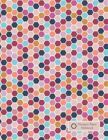 Hexagon Paper Notebook: 1/4 inch (0.25 in) Hex Graph Paper, 8.5" x 11", 50 sheets / 100 pages, Purple and Blue in Saudi Arabia