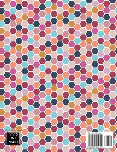 Hexagon Paper Notebook: 1/4 inch (0.25 in) Hex Graph Paper, 8.5" x 11", 50 sheets / 100 pages, Purple and Blue in Saudi Arabia