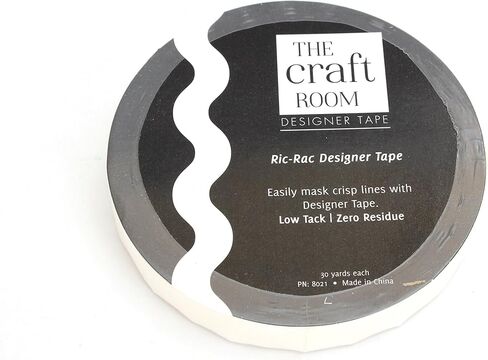 Milltown Merchants 5/8 Inch RIC-Rac Designer Tape - Shape Tape - Low Tack, Low Adhesive Painters Tape, 30 Yards in Saudi Arabia