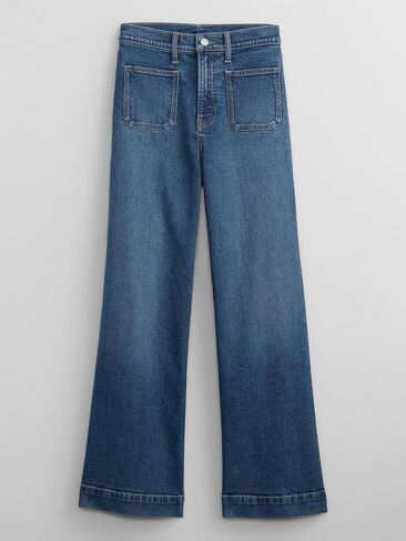 GAP Womens High Rise Wide Leg Jeans Candy Coral 31 in Saudi Arabia