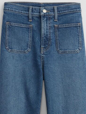 GAP Womens High Rise Wide Leg Jeans Candy Coral 31 in Saudi Arabia