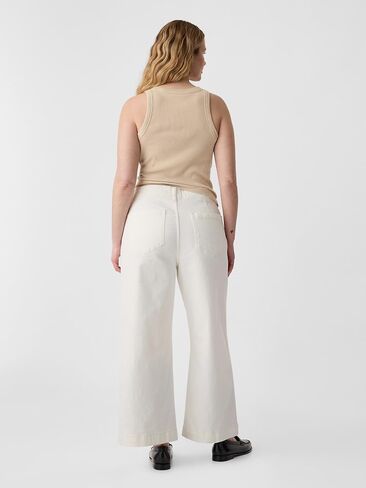 GAP Womens High Rise Wide Leg Jeans Candy Coral 31 in Saudi Arabia