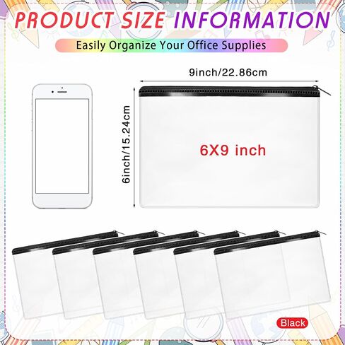 48 PCS Clear PVC Pencil Pouch Bulk 8.66 × 5.71 بوصة قلم رصاص حقيبة قلم رصاص ناعم. in Saudi Arabia
