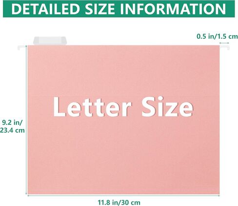 Hanging File Folders Letter Size,Pastel Colors,6 Pack Hanging File Folders with 1/5-Cut Tabs,Heavy Duty 1 Inch Expansion,Stay Organized for Your Home and Office Bulk File,Documents and Paper in Kuwait