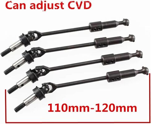 RC Car Transmission Shaft for HSP 94111/107/170 94118 94106 94107 106015 108015 Universal Steel Shaft Can Be Adjusted Cvd Transmission Shaft Drive Shaft RC Car Parts(Size 4pcs) in Kuwait