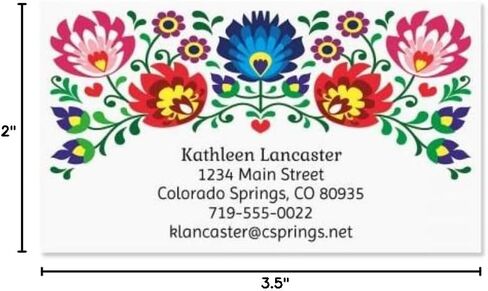 Colorful Images Cheerful Florals Personalized Business Cards - 2" x 3 1/2", 250 Single Sided Personal Custom Card Bundle Printed on Heavy Duty 80# Cover Paper Stock in Saudi Arabia